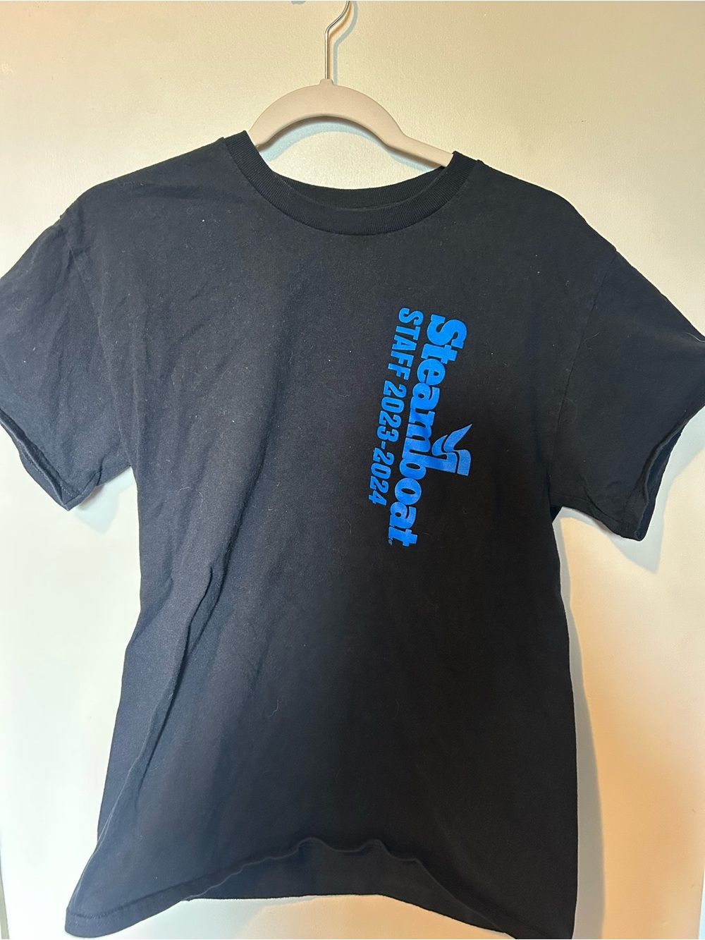 Gildan Black T-Shirt with White Tag Branding